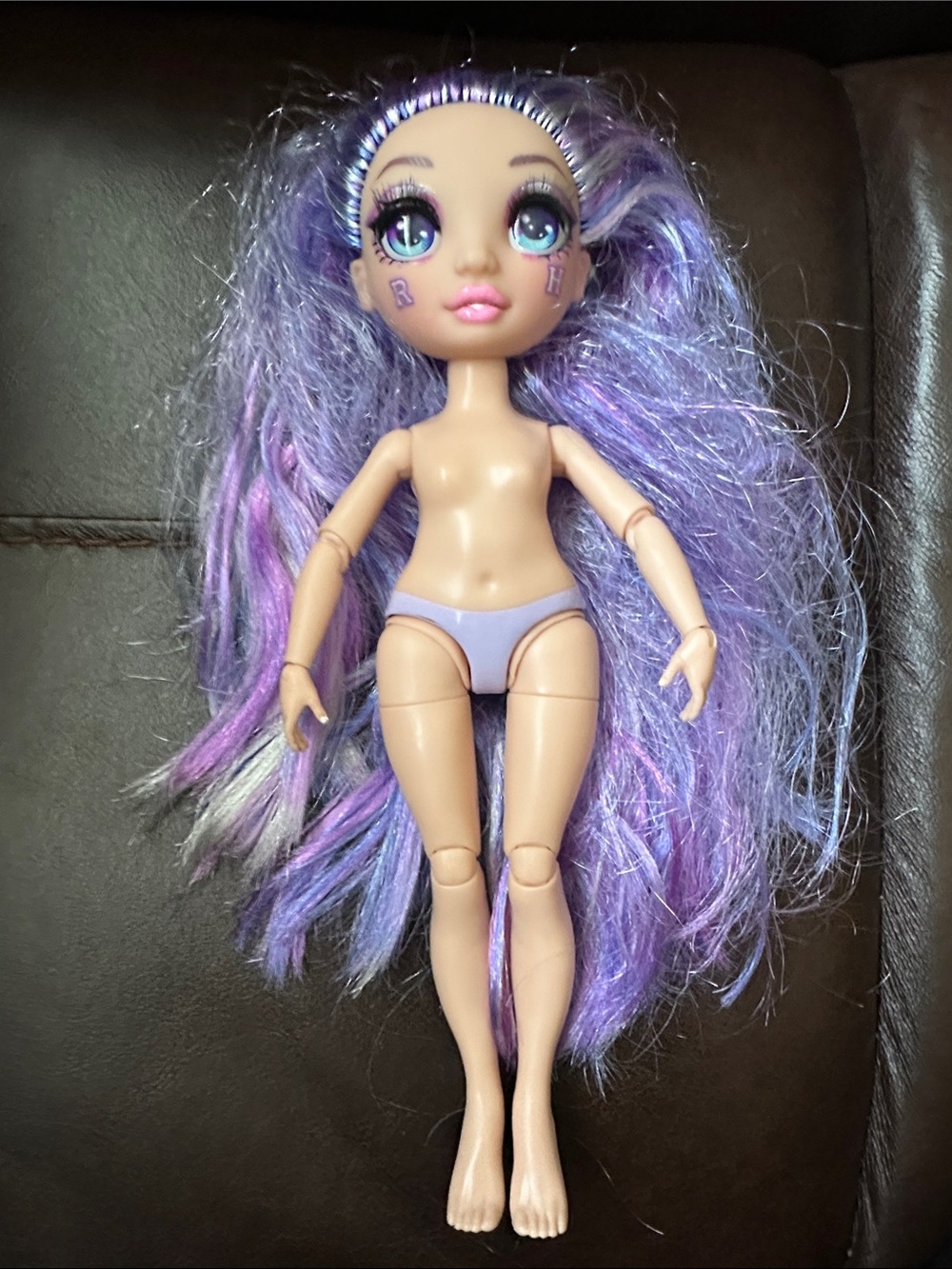 Rainbow High Cheer Violet Willow Purple Cheerleader Doll with no clothes